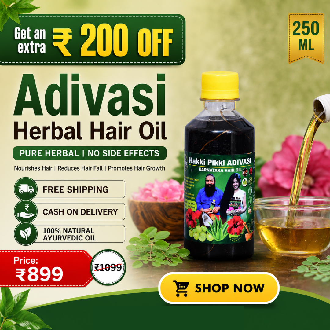 Adivasi Hakki Pikki Herbal Hair Oil