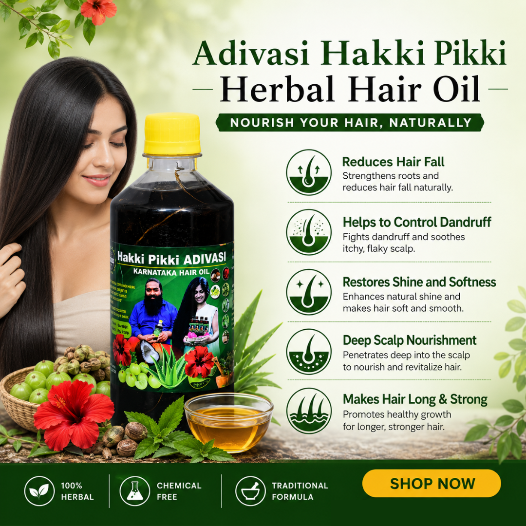 Adivasi Hakki Pikki Herbal Hair Oil