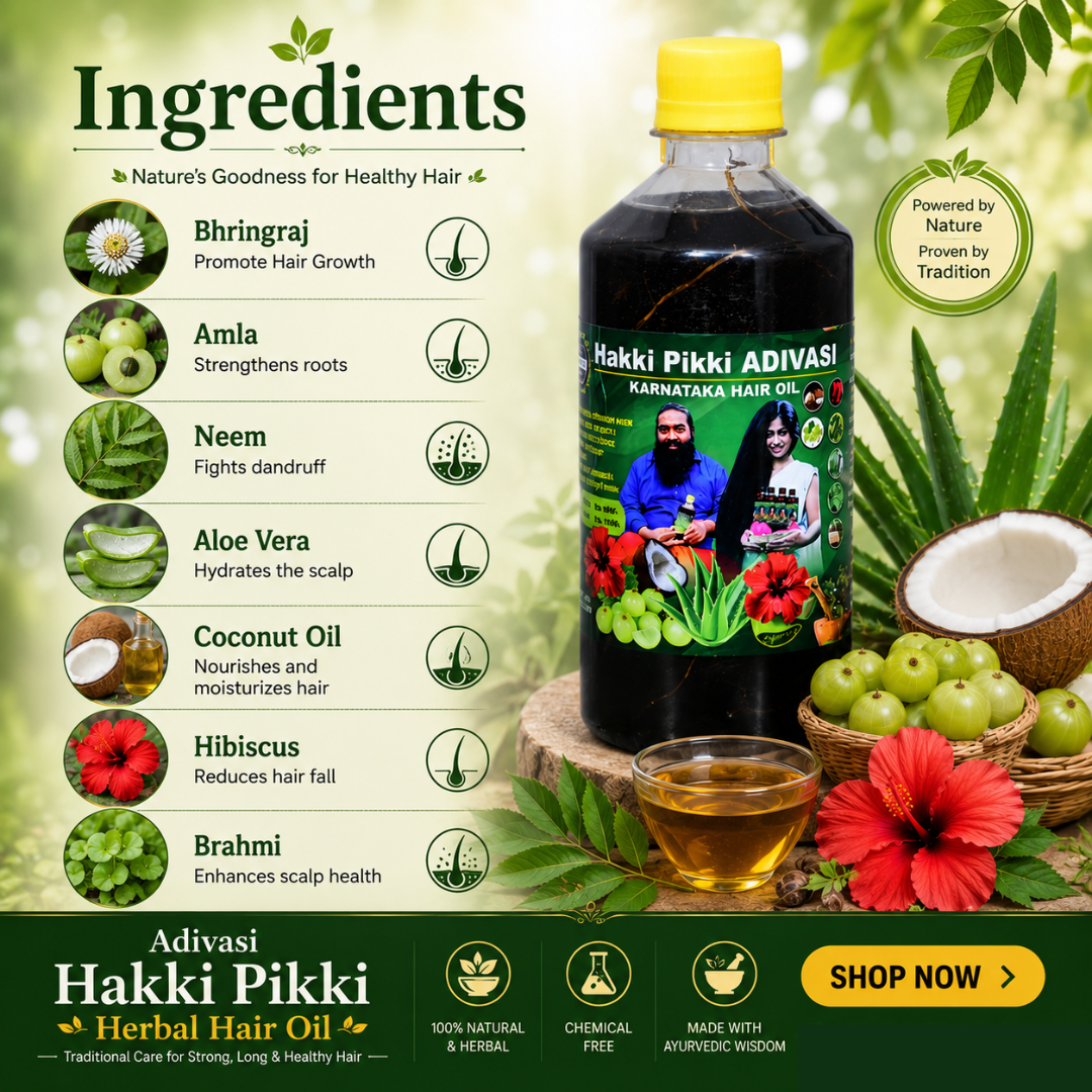 Adivasi Hakki Pikki Herbal Hair Oil